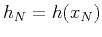 $h_N=h(x_N)$