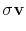 $\displaystyle \sigma \mathbf{v}$