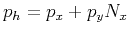 $p_h=p_x + p_y N_x$