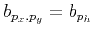 $b_{p_x,p_y} = b_{p_h}$