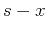 $ s-x$