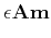 $\displaystyle \bf\epsilon Am$