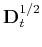${\bf D}_t^{1/2}$