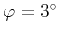 $\varphi =3^{\circ }$