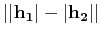 ${\bf
\left\vert\left\vert h_1\right\vert-\left\vert h_2\right\vert\right\vert}$