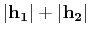 ${\bf\left\vert h_1\right\vert+\left\vert h_2\right\vert}$