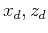 ${x_d,z_d}$