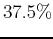 $ 37.5\%$