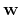 $\mathbf{w}$
