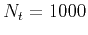 $ N_t=1000$