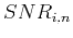 $ SNR_{i,n}$