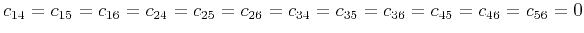 $\displaystyle c_{56}n_1^2 + c_{24}n_2^2 + c_{34}n_3^2 + (c_{25}+c_{46})n_1n_2 + (c_{36}+c_{45})n_1n_3 + (c_{23}+c_{44})n_2n_3~.$