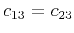 $ c_{11}=c_{22}$