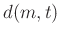 $d(m,t)$