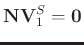 $\mathbf{NV}_1^S=\mathbf{0}$