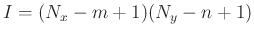 $I=(N_x-m+1)(N_y-n+1)$