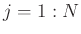 $j=1:N$