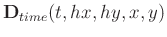 $\mathbf{D}_{time}(t,hx,hy,x,y)$