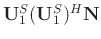 $\mathbf{U}_1^S(\mathbf{U}_1^S)^H\mathbf{N}$