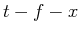 $ t-f-x$