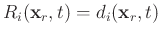 $R_i(\mathbf{x}_r,t) = d_i(\mathbf{x}_r,t)$