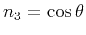 $ n_3 = \cos\theta $