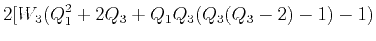 $\displaystyle 2[W_3(Q_1^2 +2Q_3 +Q_1Q_3(Q_3(Q_3-2)-1)-1)$