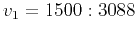 $ v_1 = 1500:3088$