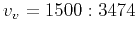 $ v_v = 1500:3474$