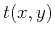 $ t(x,y)$
