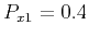$ P_{x1} = 0.4$