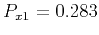 $ P_{x1} = 0.283$