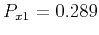 $ P_{x1} = 0.289$