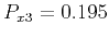 $ P_{x3}=0.195$