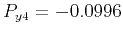 $ P_{y4}=-0.0996$