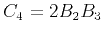 $ C_4=2B_2B_3$