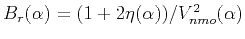 $ B_r(\alpha) = (1+2\eta(\alpha))/V^2_{nmo}(\alpha)$
