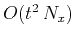 $ O(t^2 N_x)$