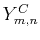 $Y_{m,n}^C$