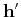 $ \mathbf{h}'$
