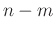 $n-m$