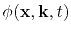 $ \phi(\mathbf{x},\mathbf{k},t)$