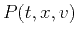 $ P(t,x,v)$