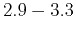 $ 2.9-3.3$