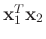 $\mathbf{x}_1^T\mathbf{x}_2$