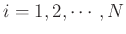 $i=1,2,\cdots,N$