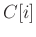 $C[i]$