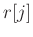 $r[j]$
