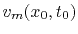 $ v_m(x_0,t_0)$