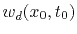 $ w_d (x_0,t_0)$